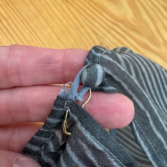 Anthropologie Conditions Apply Tiered Tiered Midi Dress Size Small Gray/Blue - Picture 11 of 11